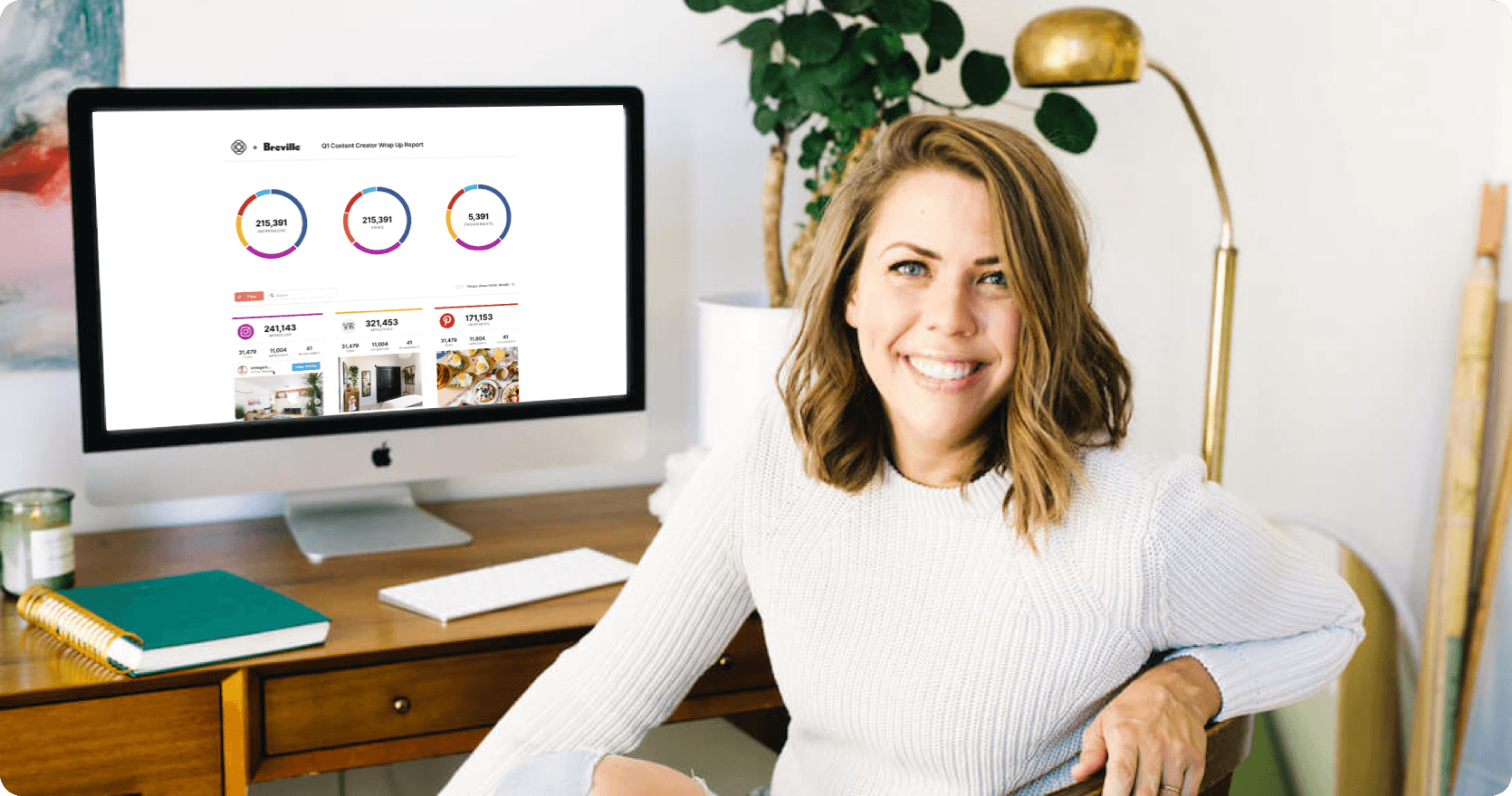 Influencer reporting satisfied client